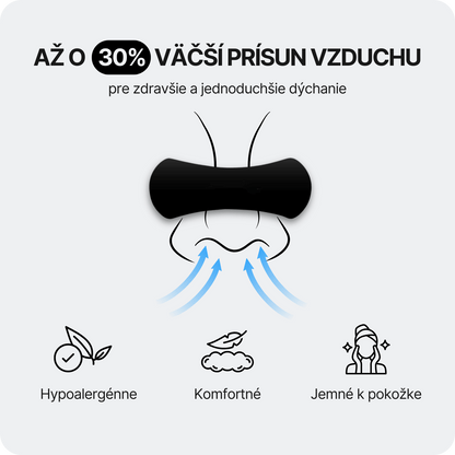 PekneStrips™ nosové pásiky zvyšujú prísun vzduchu pre zdravšie a pohodlnejšie dýchanie.